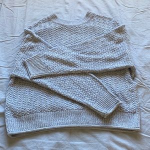 blue/gray knit sweater